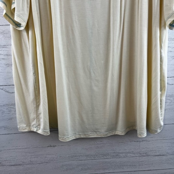 Kori America Cream and Leopard Short Sleeve Top Size 1XL - Picture 4 of 8